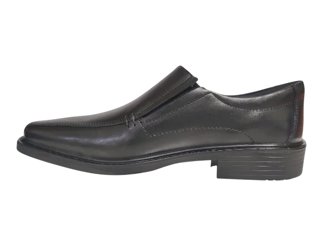 Esse Comfort Men's Leather Wide Width Bicycle Toe Slip-On - Black - view 4