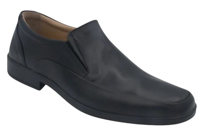 Esse Comfort Men's Leather Lightweight Moc Toe Slip-On - Black - view 3