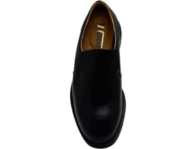 Wizfort Men's Leather Plain Toe Traditional Loafer - Black - view 7